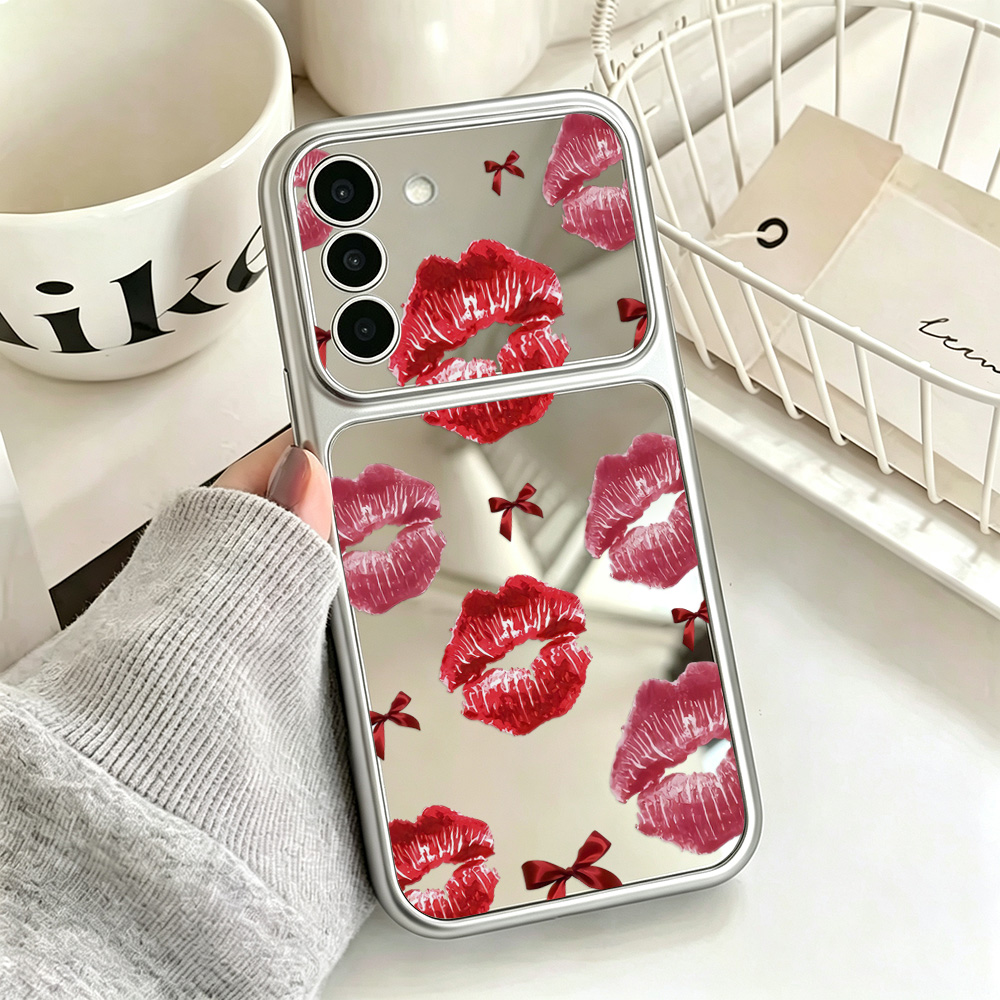 Bow Red Lips Pattern Mirror Ph - Computer Case ulasan dan harga
