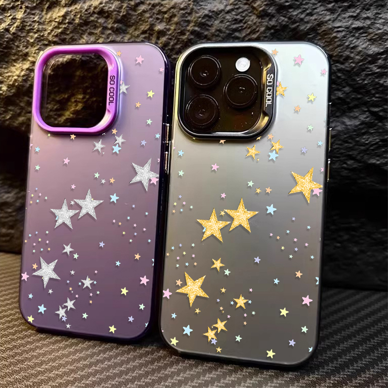 Colorful Star Pattern Matte Ha - Matte Pc Case ulasan dan harga